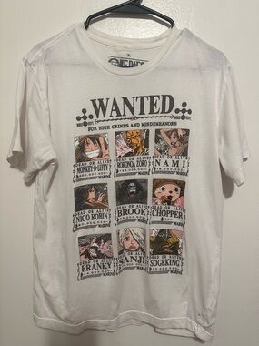 One Piece Wanted Poster Tee Ripple Junction M White